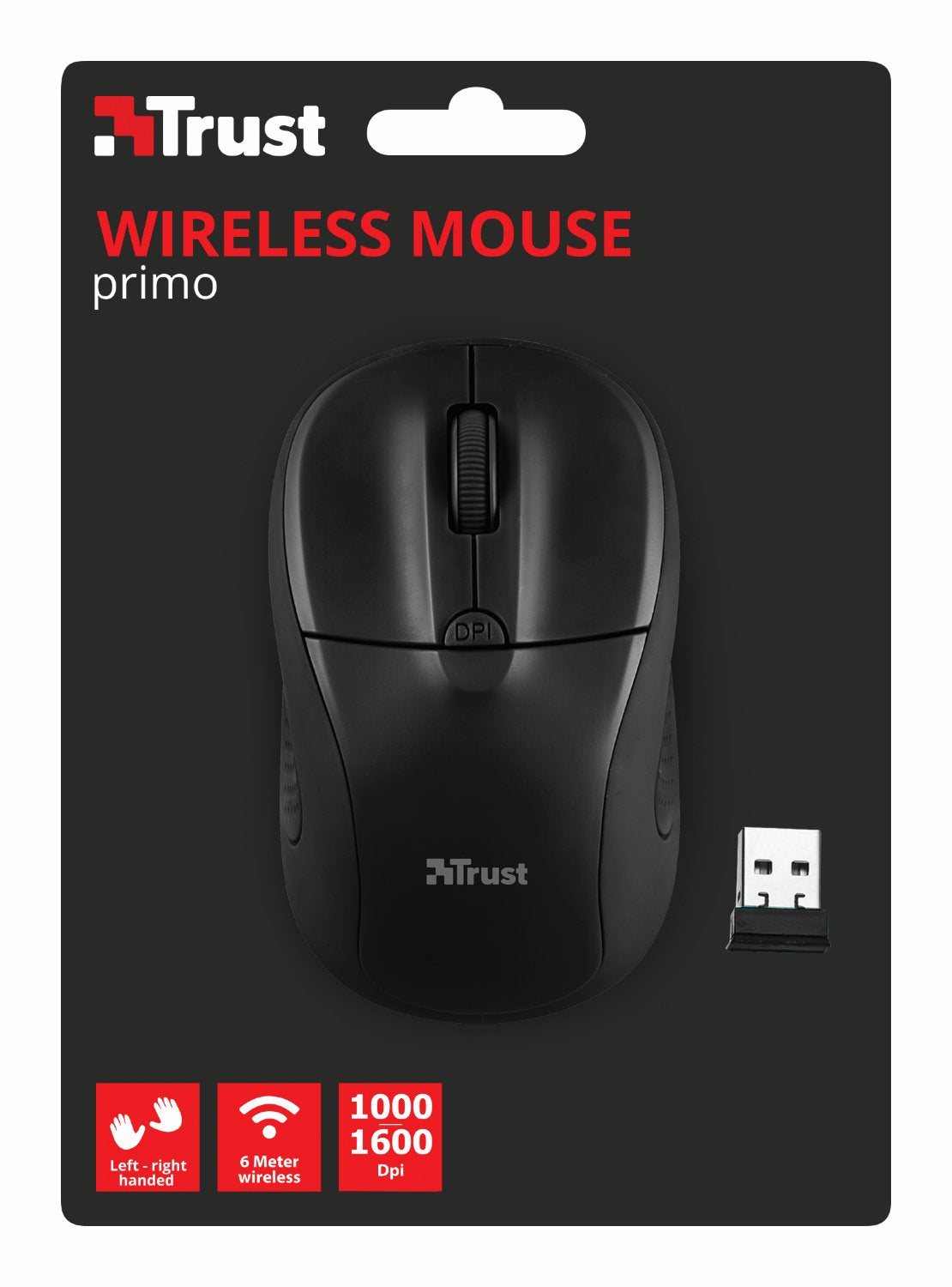 Trust Spain Primo - Souris sans fil, noir mat Trust Spain Primo - Souris sans fil, noir mat